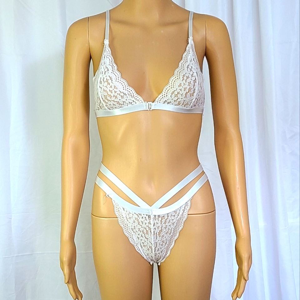 White Lace Bridal Lingerie Set